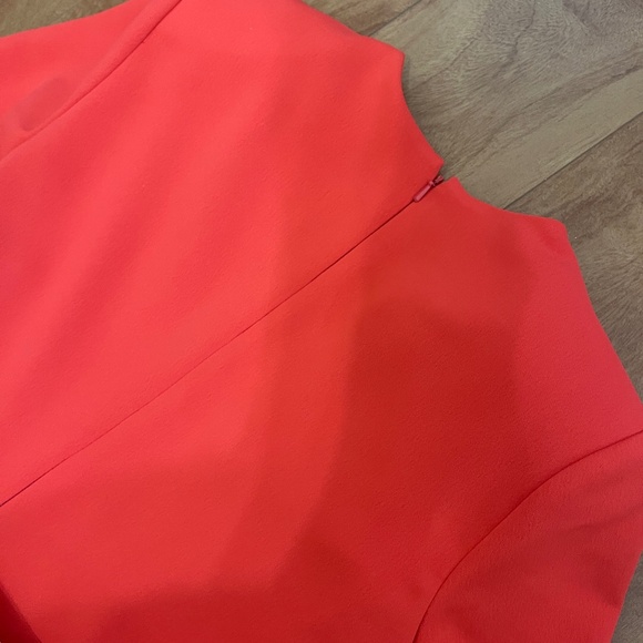 Badgley Mischka Deep Pink Peplum Dress Size 4 New With Tags - Picture 11 of 12